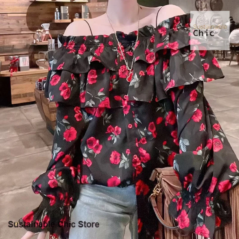 French fashion design sense ruffled floral shirt women's spring and autumn new chic temperament relaxed casual chiffon blouse
French fashion design sense ruffled floral shirt women's spring and autumn new chic temperament relaxed casual chiffon blouse