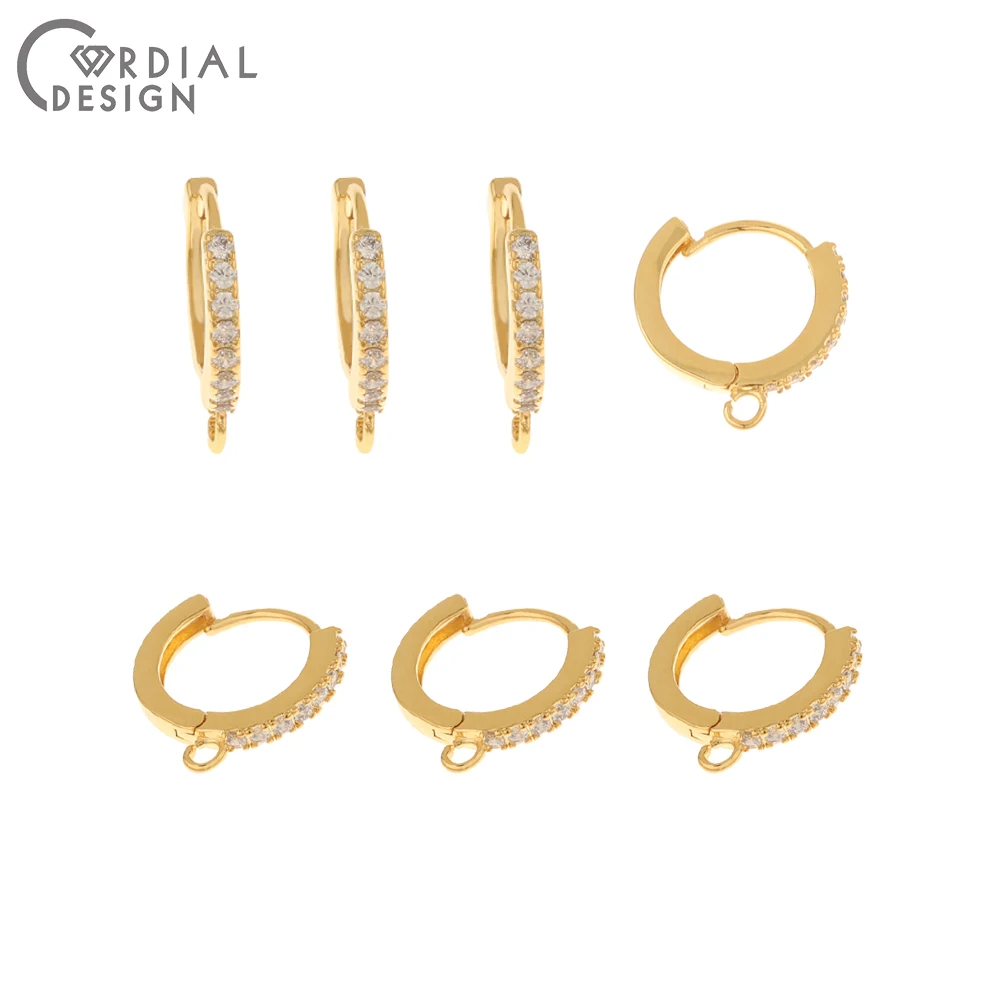Cordial Design 30Pcs 12*13MM CZ Earrings Hooks/Jewelry Accessories/Hand Made/Loop Shape/Genuine Gold Plating/Earring Findings
Cordial Design 30Pcs 12*13MM CZ Earrings Hooks/Jewelry Accessories/Hand Made/Loop Shape/Genuine Gold Plating/Earring Findings