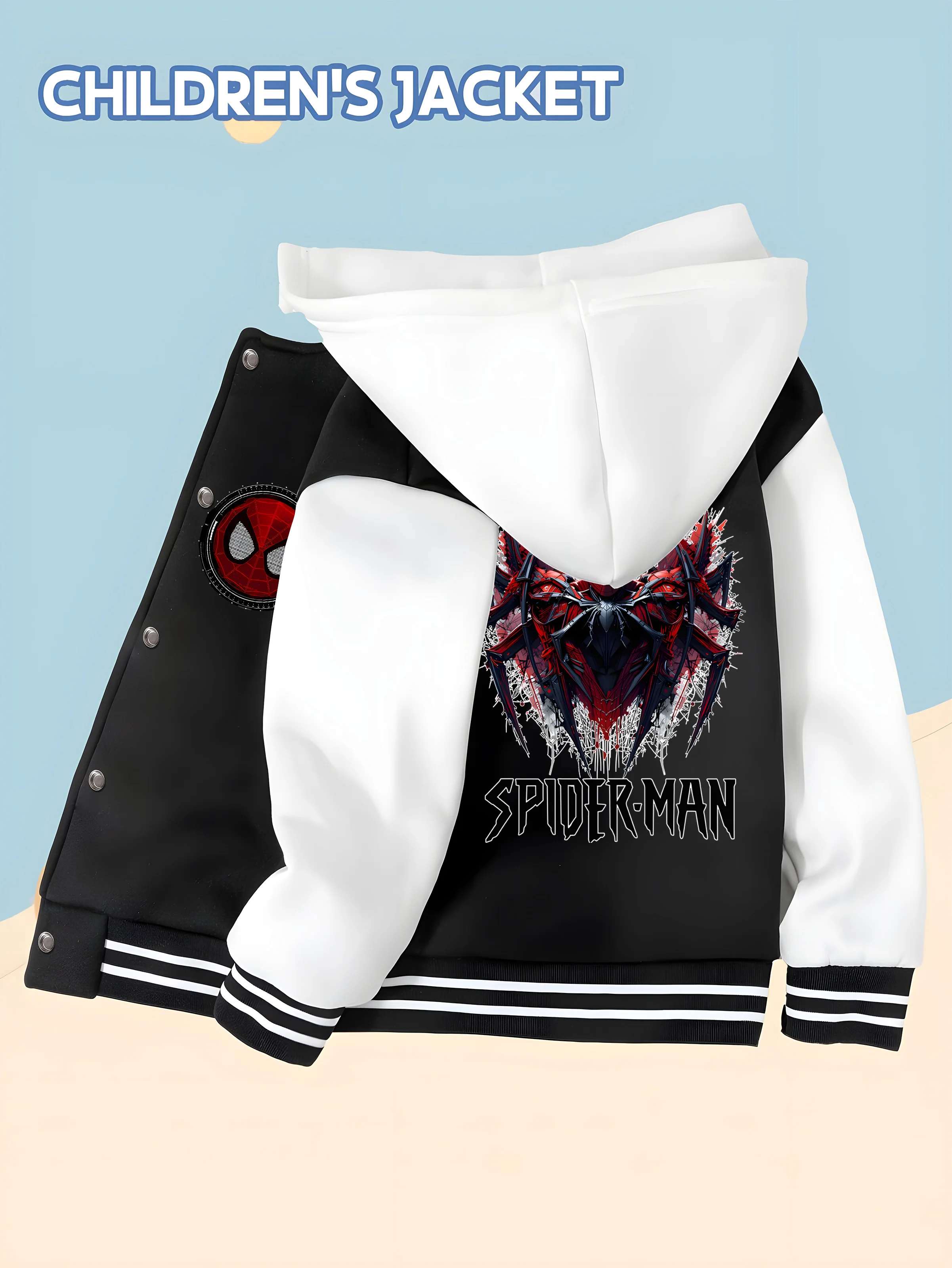 MINISO Marvel Boys Baseball Jacket - Spider-Man Mechanical Armor Classic Black and White Splicing Soft Fabric Trend
MINISO Marvel Boys Baseball Jacket - Spider-Man Mechanical Armor Classic Black and White Splicing Soft Fabric Trend