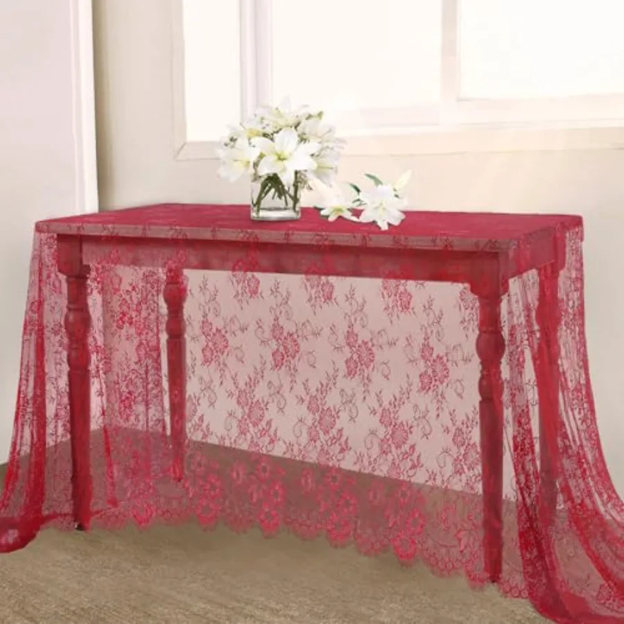 Lace Tablecloth 6pcs Rose Floral Table Fabric 60x120 Inch for Rustic Theme Party Wedding Decoration Rectangle Overlay Long Embr
Lace Tablecloth 6pcs Rose Floral Table Fabric 60x120 Inch for Rustic Theme Party Wedding Decoration Rectangle Overlay Long Embr