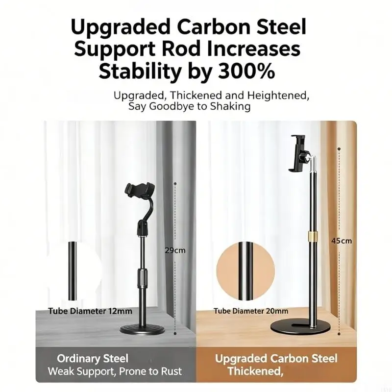Portable Swivels Mount Stand AntiSlip Design for 4 to 12.9Inch Mobile Devices
Portable Swivels Mount Stand AntiSlip Design for 4 to 12.9Inch Mobile Devices