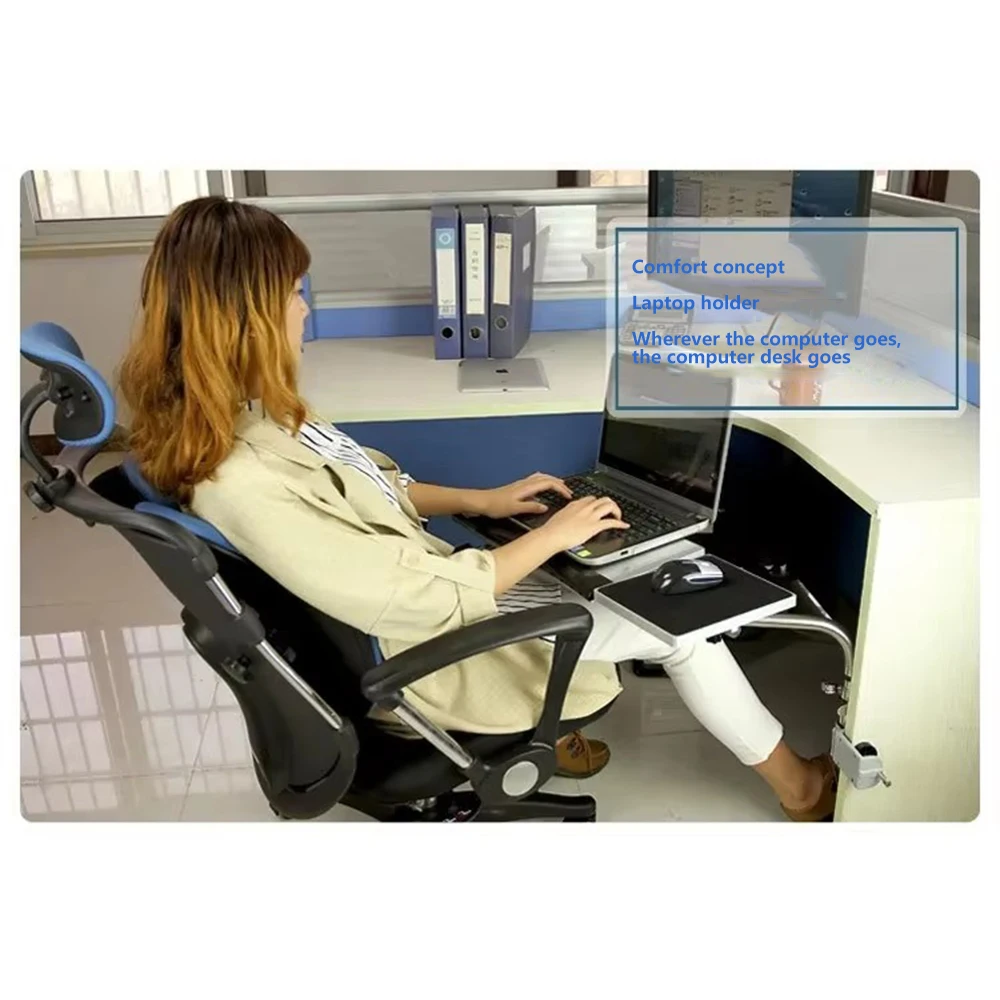 OK-110 Full Motion Desk Edge /Table Side /Chair Leg Clamping Mouse Pad /Keyboard Tray Holder Laptop Desk Notebook Stand
OK-110 Full Motion Desk Edge /Table Side /Chair Leg Clamping Mouse Pad /Keyboard Tray Holder Laptop Desk Notebook Stand