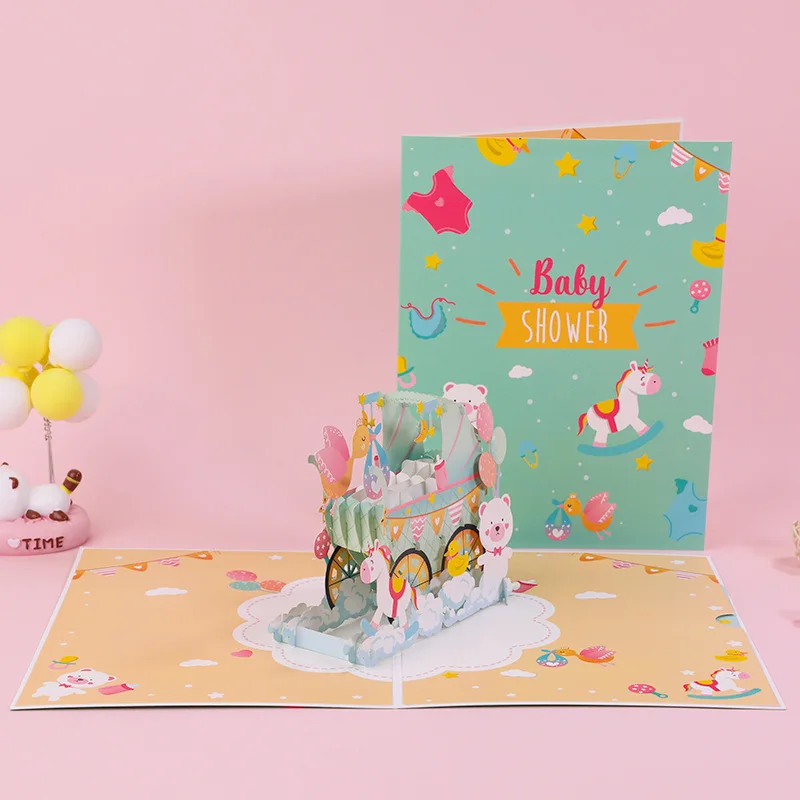 3D Pop Up It Baby Shower Greeting Cards Birthday Thanks Card Cartoon Postcard Send Message Holidy Wishes Gifts To Baby Of Friend
3D Pop Up It Baby Shower Greeting Cards Birthday Thanks Card Cartoon Postcard Send Message Holidy Wishes Gifts To Baby Of Friend