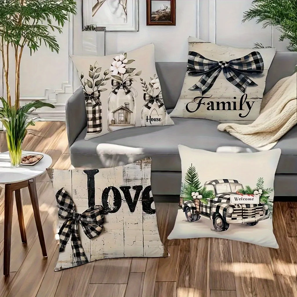 4pcs Rural style design double-sided Printed pillow cover Short plush Suitable living rooms bedrooms sofas throw cushion cover
4pcs Rural style design double-sided Printed pillow cover Short plush Suitable living rooms bedrooms sofas throw cushion cover