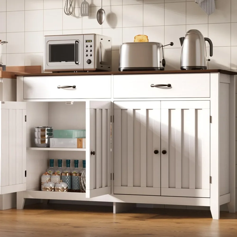 55" W Buffet Cabinet, Sideboard Buffet Cabinet with Storage, Kitchen Storage Cabinet, with 2 Drawers, 4 Doors, Adjustable Shelf.
55" W Buffet Cabinet, Sideboard Buffet Cabinet with Storage, Kitchen Storage Cabinet, with 2 Drawers, 4 Doors, Adjustable Shelf.