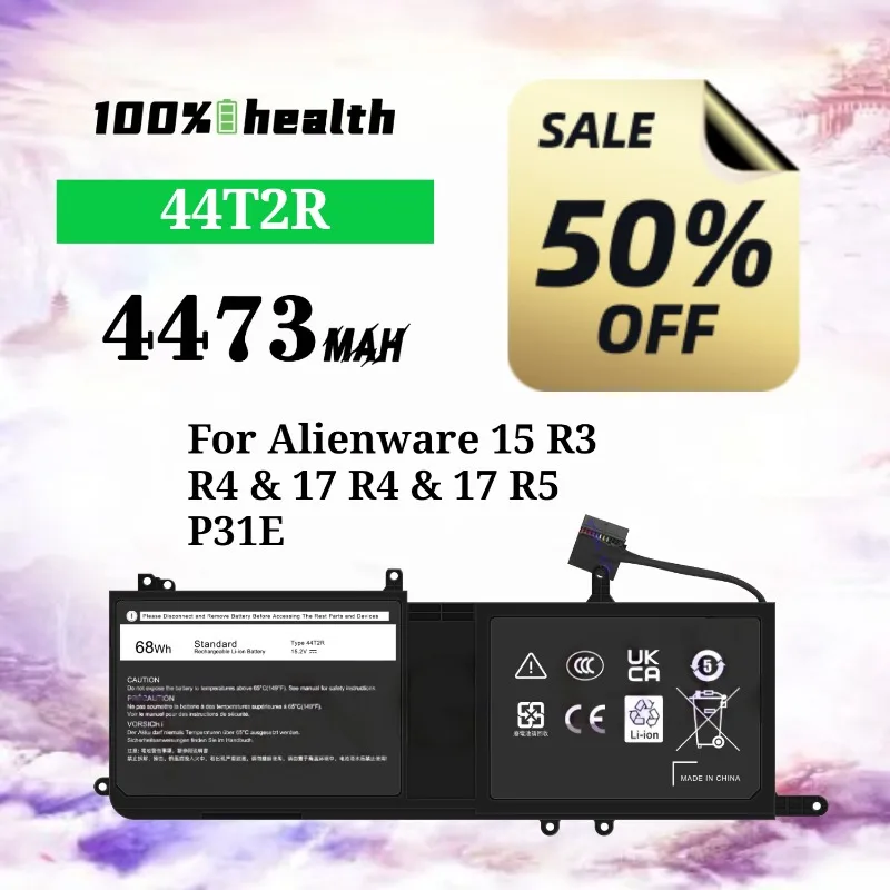 44T2R 4473mAh Laptop Battery for Dell Alienware 15 R3 R4/17 R4/17 R5/P31E Lithium Rechargeable Battery
44T2R 4473mAh Laptop Battery for Dell Alienware 15 R3 R4/17 R4/17 R5/P31E Lithium Rechargeable Battery