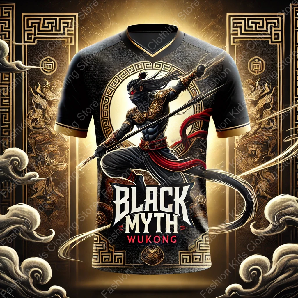 Новейшая черная миф по игре: Wukong Chat gpt AI Design 3d Футболка с принтом для детей и взрослых Топы Одежда
Новейшая черная миф по игре: Wukong Chat gpt AI Design 3d Футболка с принтом для детей и взрослых Топы Одежда