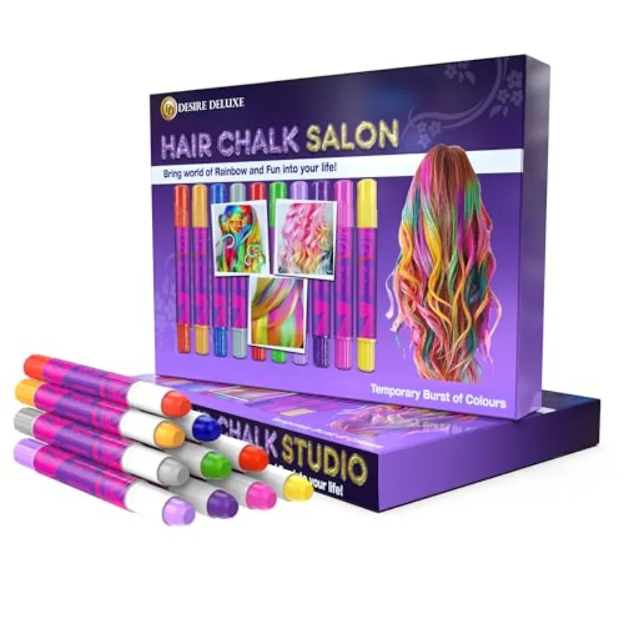 Girls Gifts Hair Chalk - 10 Temporary Washable Color Pens for,Teenage, Make Up and Dress Up Colourful Styles Set Toy for Christ
Girls Gifts Hair Chalk - 10 Temporary Washable Color Pens for,Teenage, Make Up and Dress Up Colourful Styles Set Toy for Christ