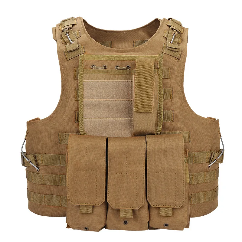 Outdoor sports protection vest, vest, camouflage, CS amphibious tactical vest, triple clip combat heavy load vest
Outdoor sports protection vest, vest, camouflage, CS amphibious tactical vest, triple clip combat heavy load vest