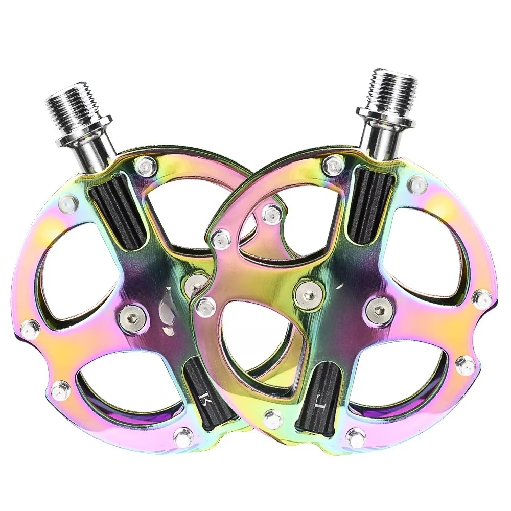 High quality aluminum alloy pedals with 3 bearings and steel shafts - Rainbow bicycle accessories
High quality aluminum alloy pedals with 3 bearings and steel shafts - Rainbow bicycle accessories