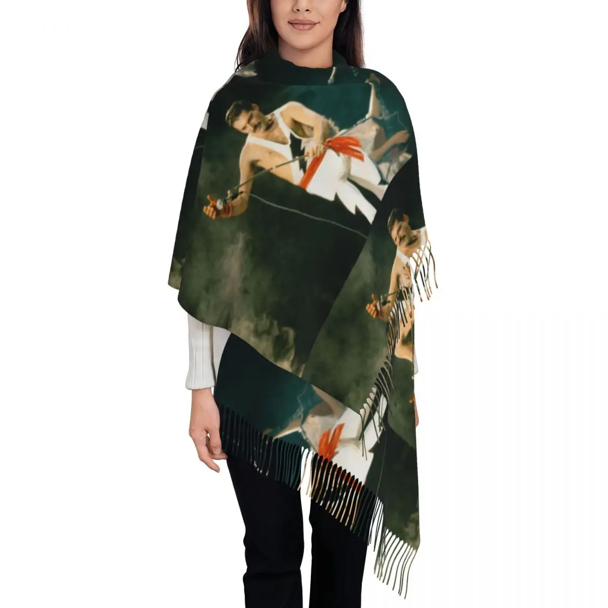 Queen Freddie Mercury Scarf Tassel Scarves for Women Soft Warm Shawls and Wraps Large Fall Winter Shawl Wrap
Queen Freddie Mercury Scarf Tassel Scarves for Women Soft Warm Shawls and Wraps Large Fall Winter Shawl Wrap