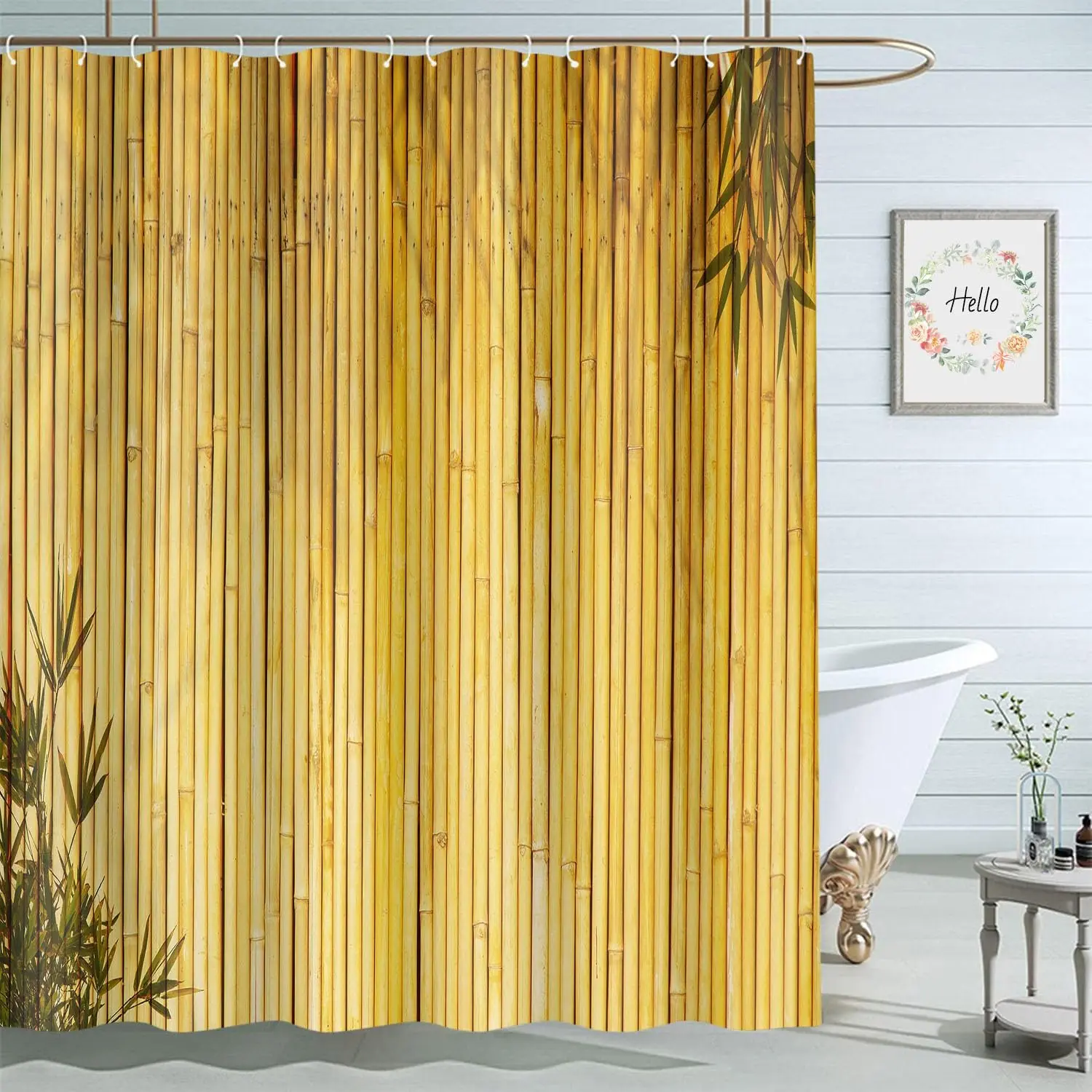 Natural Bamboo Slatted Shower Curtain Boho Tropical Spa Bathroom Decor Privacy Curtain Reed Slats Curtain Rod Included
Natural Bamboo Slatted Shower Curtain Boho Tropical Spa Bathroom Decor Privacy Curtain Reed Slats Curtain Rod Included