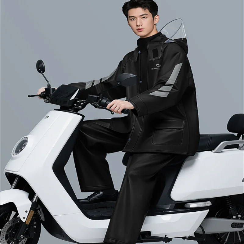 High Quality Split Raincoat Set for Motorcycle Riders PVC Rain Coat Waterproof for Men Outdoor Riding Rainwear
High Quality Split Raincoat Set for Motorcycle Riders PVC Rain Coat Waterproof for Men Outdoor Riding Rainwear