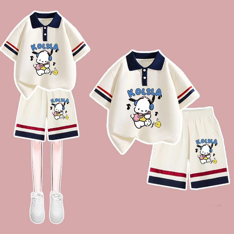 Anime Pochacco Summer Polo Shirt Suit Girls Boys Short-Sleeved T-Shirt Shorts Two-Piece Set Cartoon Cotton College Style Gift
Anime Pochacco Summer Polo Shirt Suit Girls Boys Short-Sleeved T-Shirt Shorts Two-Piece Set Cartoon Cotton College Style Gift
