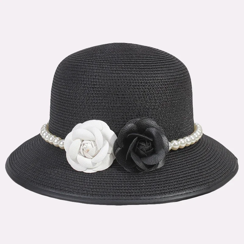 Summer Hats for women Vintage Elegant Pearl Flower Fisherman Hat Hepburn Wind Sunshade Straw Hat Beach Hat sombreros
Summer Hats for women Vintage Elegant Pearl Flower Fisherman Hat Hepburn Wind Sunshade Straw Hat Beach Hat sombreros