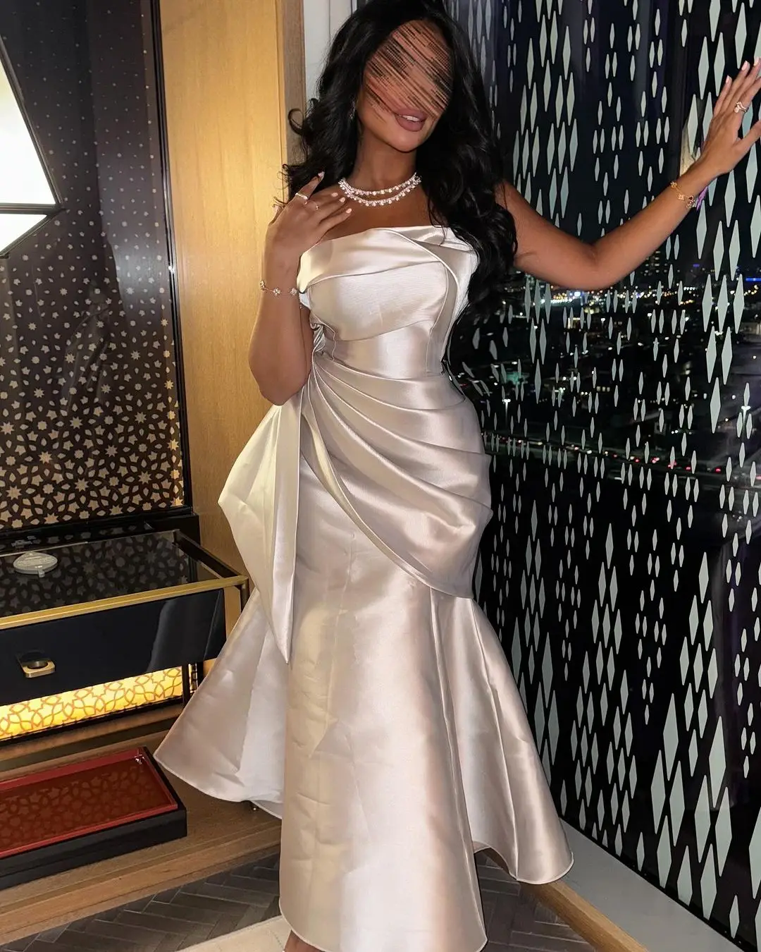 Customized Mermaid Sleeveless Prom Dresses Strapless Pleated Ankle Length Evening Dresses Formal Party Dresses
Customized Mermaid Sleeveless Prom Dresses Strapless Pleated Ankle Length Evening Dresses Formal Party Dresses