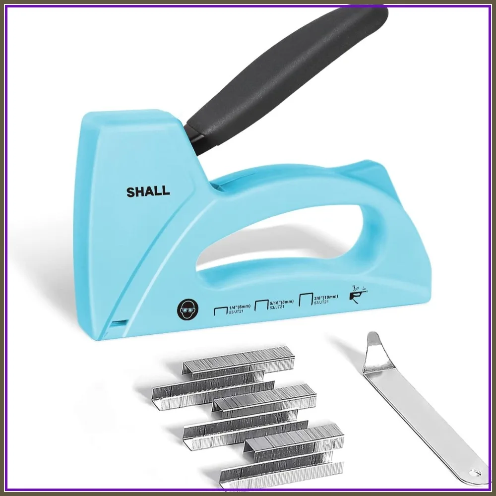 Light Duty Staple Gun for Wood, Upholstery with 1600pcs JT21 Staples and Remover - Fabric Stapler for Crafts, DIY
Light Duty Staple Gun for Wood, Upholstery with 1600pcs JT21 Staples and Remover - Fabric Stapler for Crafts, DIY
