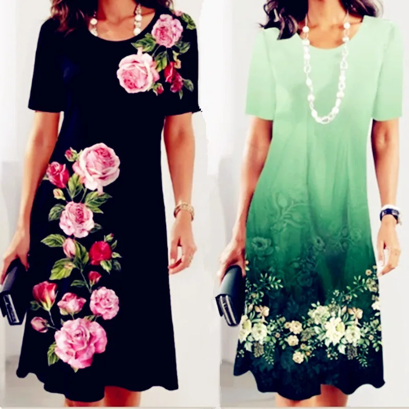 Women Slim Summer 3D Floral Loose Vintage Sexy Elegant Befree Dress Boho Casual Party Party Midi Short Sleeve Dresse
Women Slim Summer 3D Floral Loose Vintage Sexy Elegant Befree Dress Boho Casual Party Party Midi Short Sleeve Dresse