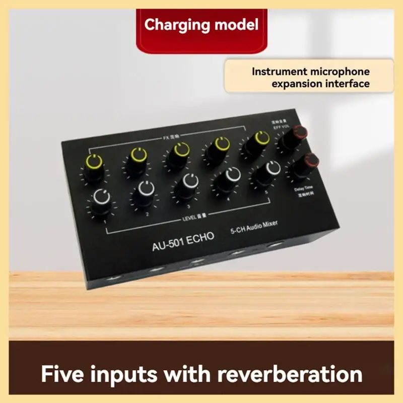 B16C-5-Channel Audio Mixer Portable Mini Microphone Extender Mixing Console With Reverb Type-C Rechargeable A
B16C-5-Channel Audio Mixer Portable Mini Microphone Extender Mixing Console With Reverb Type-C Rechargeable A