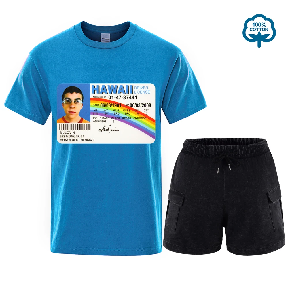 Homme t Shirt Summer Men t-Shirt Set Mclovin Id Card Superbad Geek Mens Cotton t-Shirt Unisex t-Shirt Teenagers Soft Clothing
Homme t Shirt Summer Men t-Shirt Set Mclovin Id Card Superbad Geek Mens Cotton t-Shirt Unisex t-Shirt Teenagers Soft Clothing