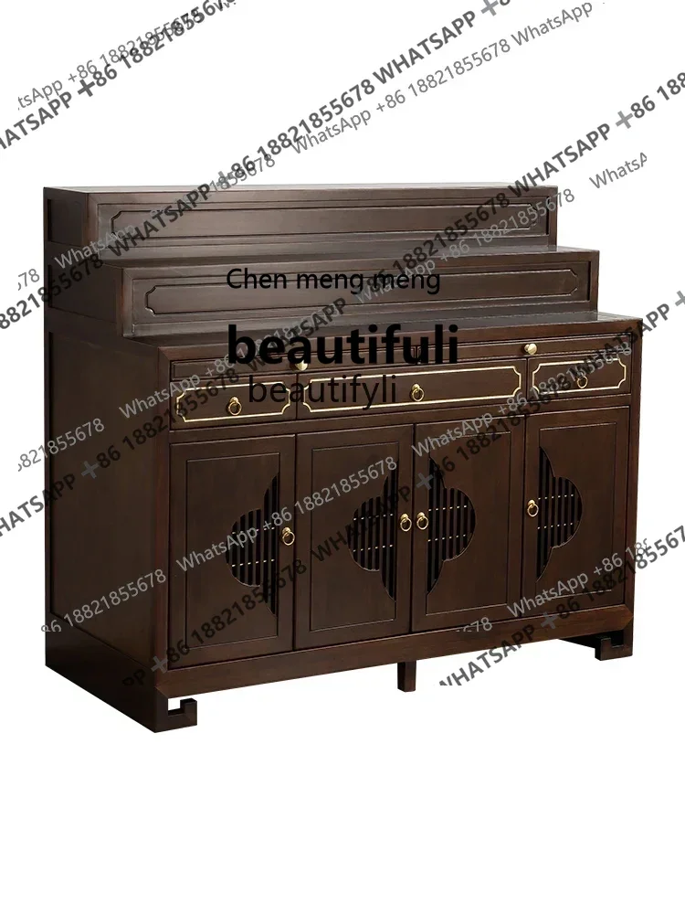Table for household use Chinese solid wood with cabinet Tibetan three-layer modern light luxury Buddha table
Table for household use Chinese solid wood with cabinet Tibetan three-layer modern light luxury Buddha table