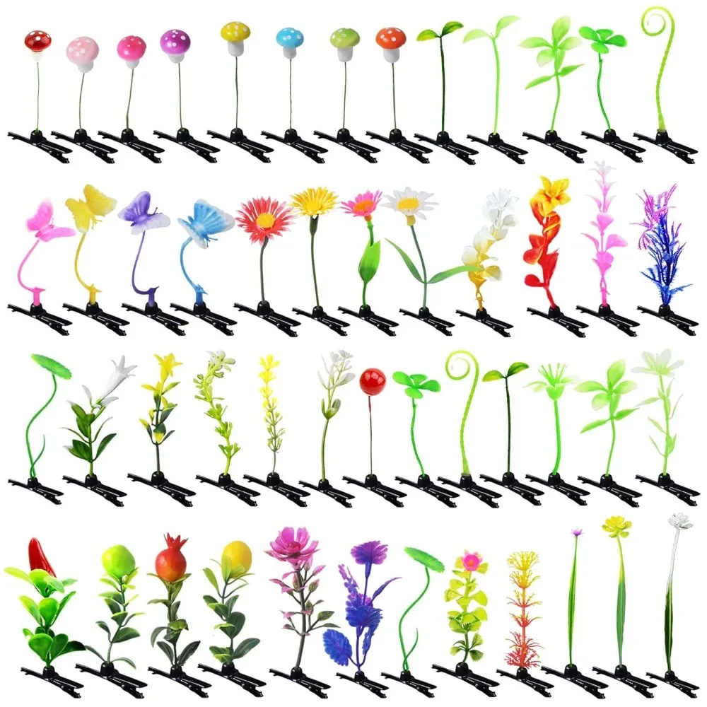 50pcs Bean Sprout Hair Clips Mixed Style Rave Plant Hairpins Flower Plant Outing Funny Butterfly Mushroom Headwear Hair
50pcs Bean Sprout Hair Clips Mixed Style Rave Plant Hairpins Flower Plant Outing Funny Butterfly Mushroom Headwear Hair