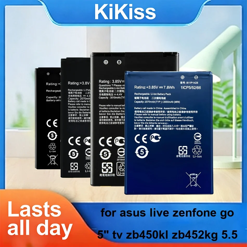 Mobile Phone Battery Long Lasting B11P1510 C11P1506 B11P1428 2070-3010mAh For Asus Live For Zenfone GO 5" TV zb450kl zb452kg 5.5
Mobile Phone Battery Long Lasting B11P1510 C11P1506 B11P1428 2070-3010mAh For Asus Live For Zenfone GO 5" TV zb450kl zb452kg 5.5