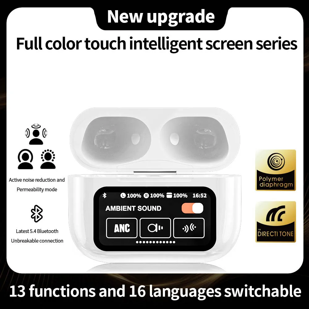 TWS Bluetooth-наушники; Беспроводная Bluetooth-гарнитура; ANC-наушники; Bluetooth-наушники; Поддержка нескольких языков; Светодиодный, видимые тактильные
TWS Bluetooth-наушники; Беспроводная Bluetooth-гарнитура; ANC-наушники; Bluetooth-наушники; Поддержка нескольких языков; Светодиодный, видимые тактильные