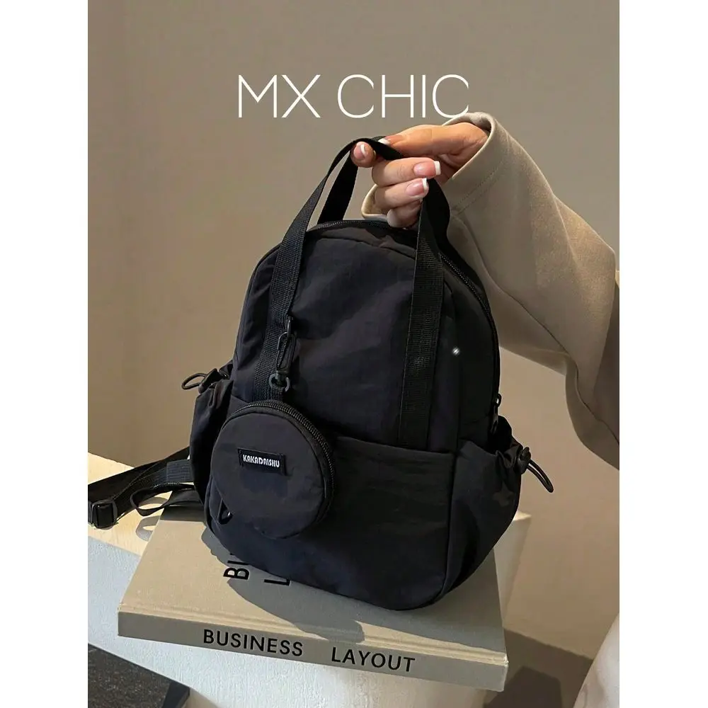 Solid Color Nylon Fabric Backpack, MultiFunctional Handbag Shoulder Bag, Suitable For College Students, Zipper Closure, Daily U
Solid Color Nylon Fabric Backpack, MultiFunctional Handbag Shoulder Bag, Suitable For College Students, Zipper Closure, Daily U