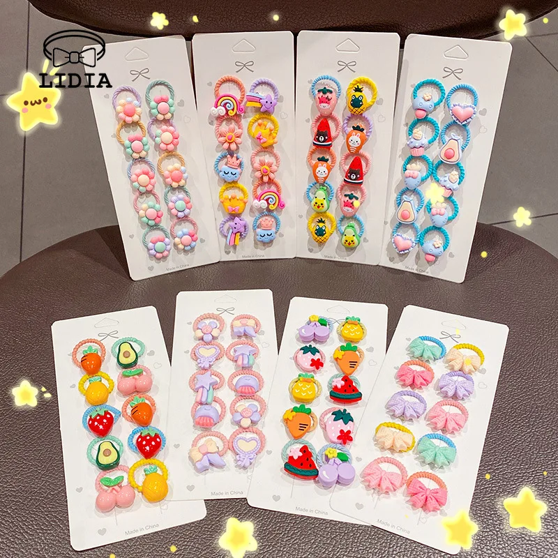 Girls Cartoon Fruit Animal Rubber Bands Set 10pcs A Pack Small Elastic Hair Accessories Tie Rope Bow Floral Children Headwear
Girls Cartoon Fruit Animal Rubber Bands Set 10pcs A Pack Small Elastic Hair Accessories Tie Rope Bow Floral Children Headwear