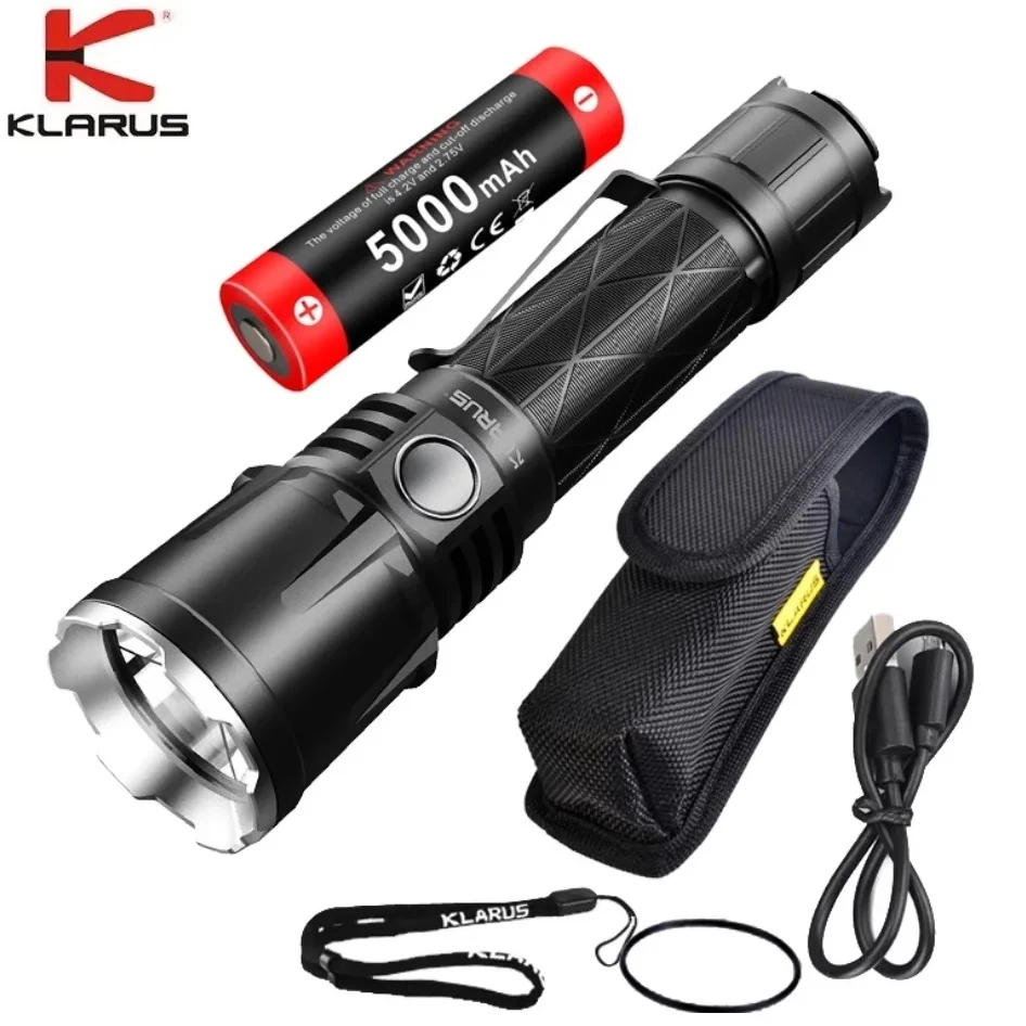 Original Klarus Military Tactical LED Flashlight 4000 Lumens Rechargeable Searchlight for Self Defense with 21700 Battery
Original Klarus Military Tactical LED Flashlight 4000 Lumens Rechargeable Searchlight for Self Defense with 21700 Battery