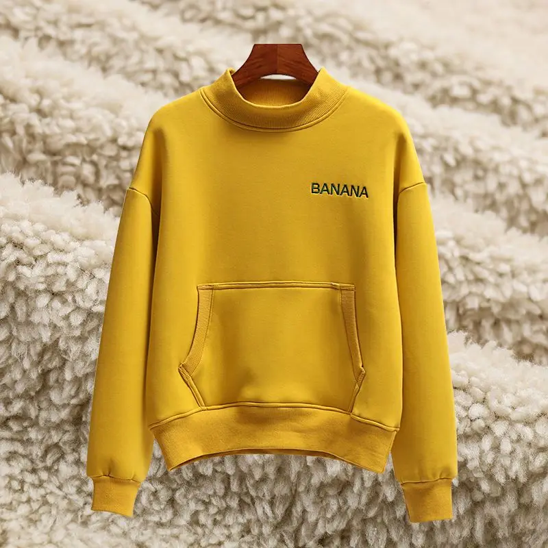 Fleece Sweatshirts Female Loose Korean Autumn Winter New Pullover Half Height Collar Warm Top Tee Women Clothes Simplicity Tops
Fleece Sweatshirts Female Loose Korean Autumn Winter New Pullover Half Height Collar Warm Top Tee Women Clothes Simplicity Tops