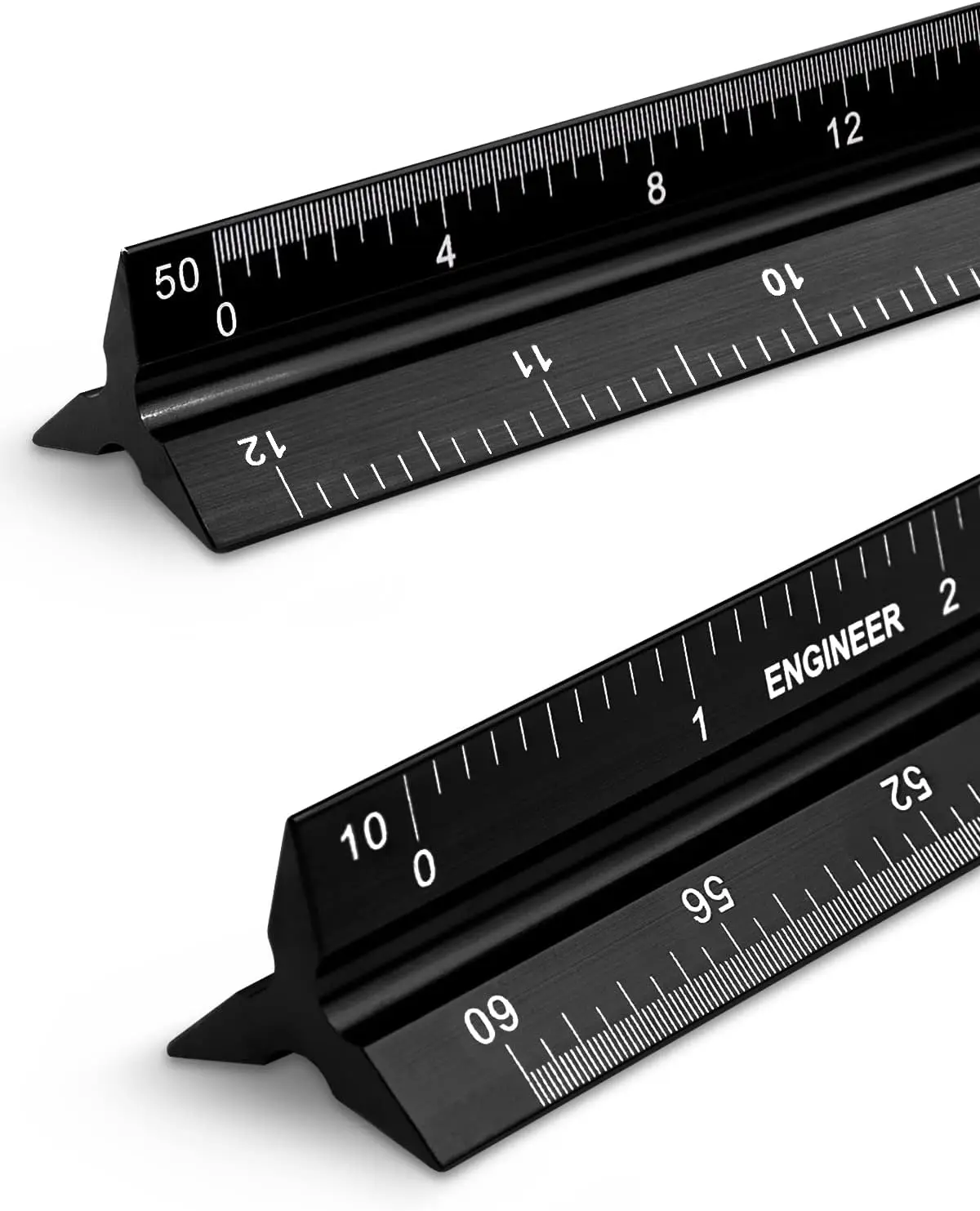 Engineer Scale Ruler 2 Pack 12-Inch Triangular Ruler Metal Drafting Ruler for Blueprints, Civil Engineers & Draftsmen, Laser
Engineer Scale Ruler 2 Pack 12-Inch Triangular Ruler Metal Drafting Ruler for Blueprints, Civil Engineers & Draftsmen, Laser