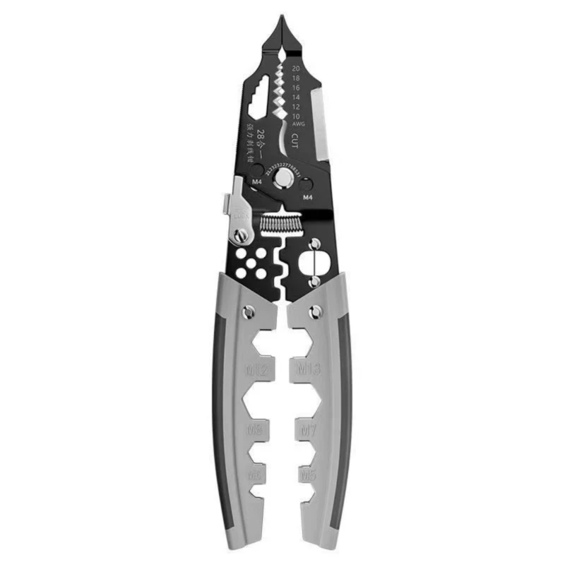 Multifunctional Steel Wire Stripper Crimper Tool With 28 Functions For Professional Electrical Wiring Tasks
Multifunctional Steel Wire Stripper Crimper Tool With 28 Functions For Professional Electrical Wiring Tasks