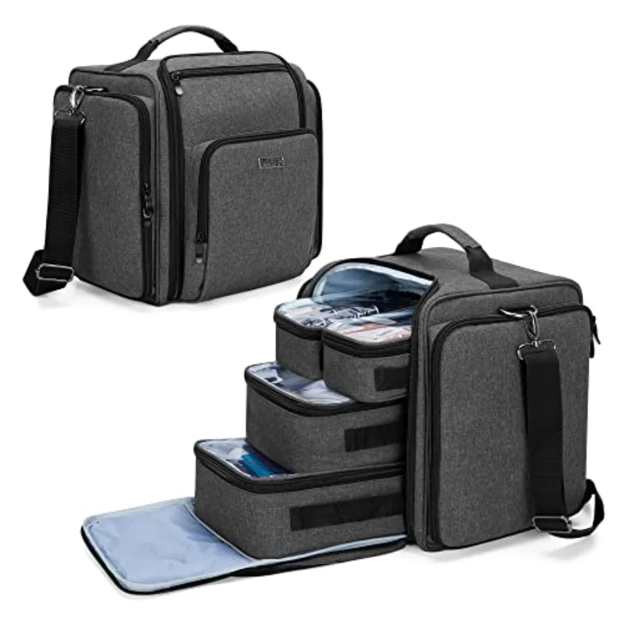 Makeup Bag Cosmetic Bag with 4 Inner Removable Pouches, Multifunctional Travel Makeup Case Patent Pending
Makeup Bag Cosmetic Bag with 4 Inner Removable Pouches, Multifunctional Travel Makeup Case Patent Pending