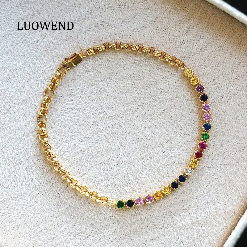 LUOWEND 100% 18-каратный желтый браслет, роскошный Радужный дизайн, 1,15 карата, натуральный цвет, сапфировый браслет для женщин, ювелирные изделия для вечеринок
LUOWEND 100% 18-каратный желтый браслет, роскошный Радужный дизайн, 1,15 карата, натуральный цвет, сапфировый браслет для женщин, ювелирные изделия для вечеринок