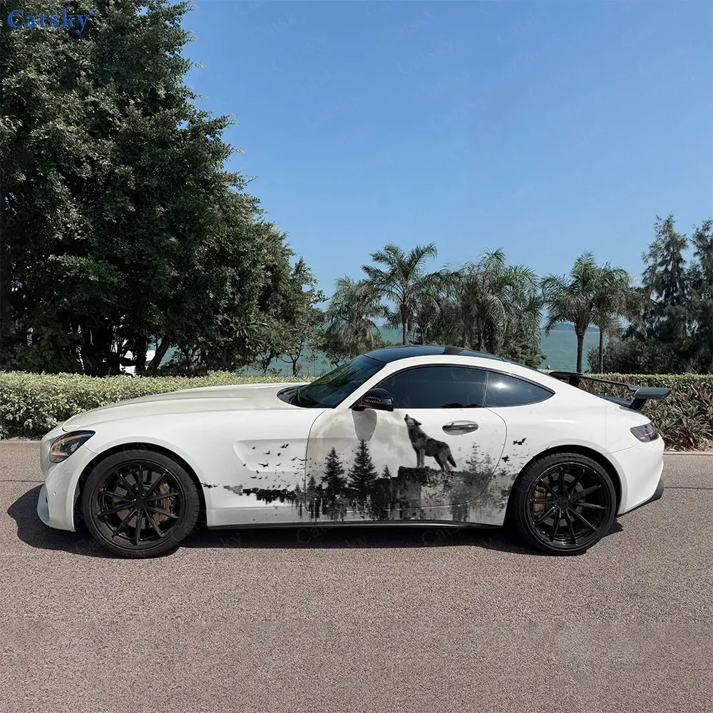2pcs Dark Lone Wolf Moonlit Vibe, Durable, Fade-resistant, Enhance Vehicle Aesthetics With Bold Artistic Design Car Vinyl Wraps
2pcs Dark Lone Wolf Moonlit Vibe, Durable, Fade-resistant, Enhance Vehicle Aesthetics With Bold Artistic Design Car Vinyl Wraps