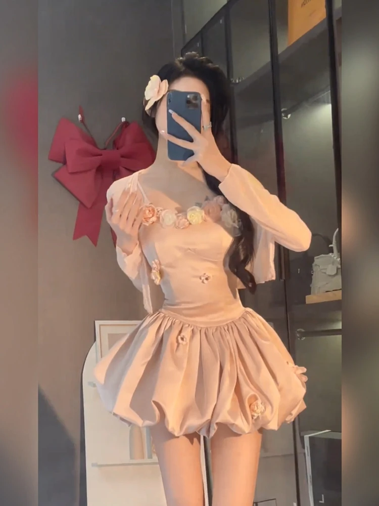 Sweet Large Size Floral Patchwork Bridesmaid Dress Women's Spring Summer A-Line High Waist Short Skirt Set Korean Style
Sweet Large Size Floral Patchwork Bridesmaid Dress Women's Spring Summer A-Line High Waist Short Skirt Set Korean Style