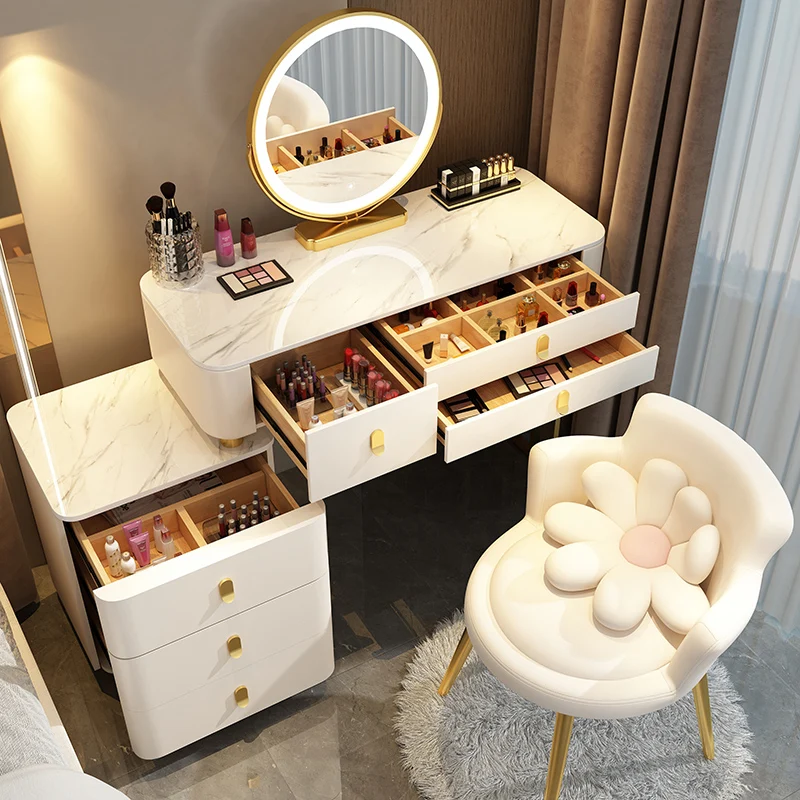 Storage Professional Dresser Nordic Luxury Mirrors Desk Dressing Table Organizer Drawer Coiffeuse De Chambre Bedroom Furniture
Storage Professional Dresser Nordic Luxury Mirrors Desk Dressing Table Organizer Drawer Coiffeuse De Chambre Bedroom Furniture