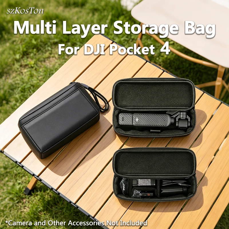 Portable Storage Bag for DJI Osmo Pocket 4 Multilayer Protective with Accessories Compartment Waterproof Travel Carrying Case
Portable Storage Bag for DJI Osmo Pocket 4 Multilayer Protective with Accessories Compartment Waterproof Travel Carrying Case