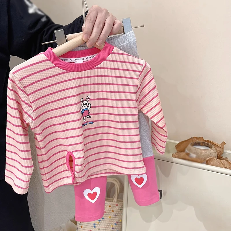 Autumn Children Set Striped Rabbit Print Kids Baby Clothes Cotton Long Sleeve T-Shirts+Colored Love Leggings Baby Girls Clothing
Autumn Children Set Striped Rabbit Print Kids Baby Clothes Cotton Long Sleeve T-Shirts+Colored Love Leggings Baby Girls Clothing