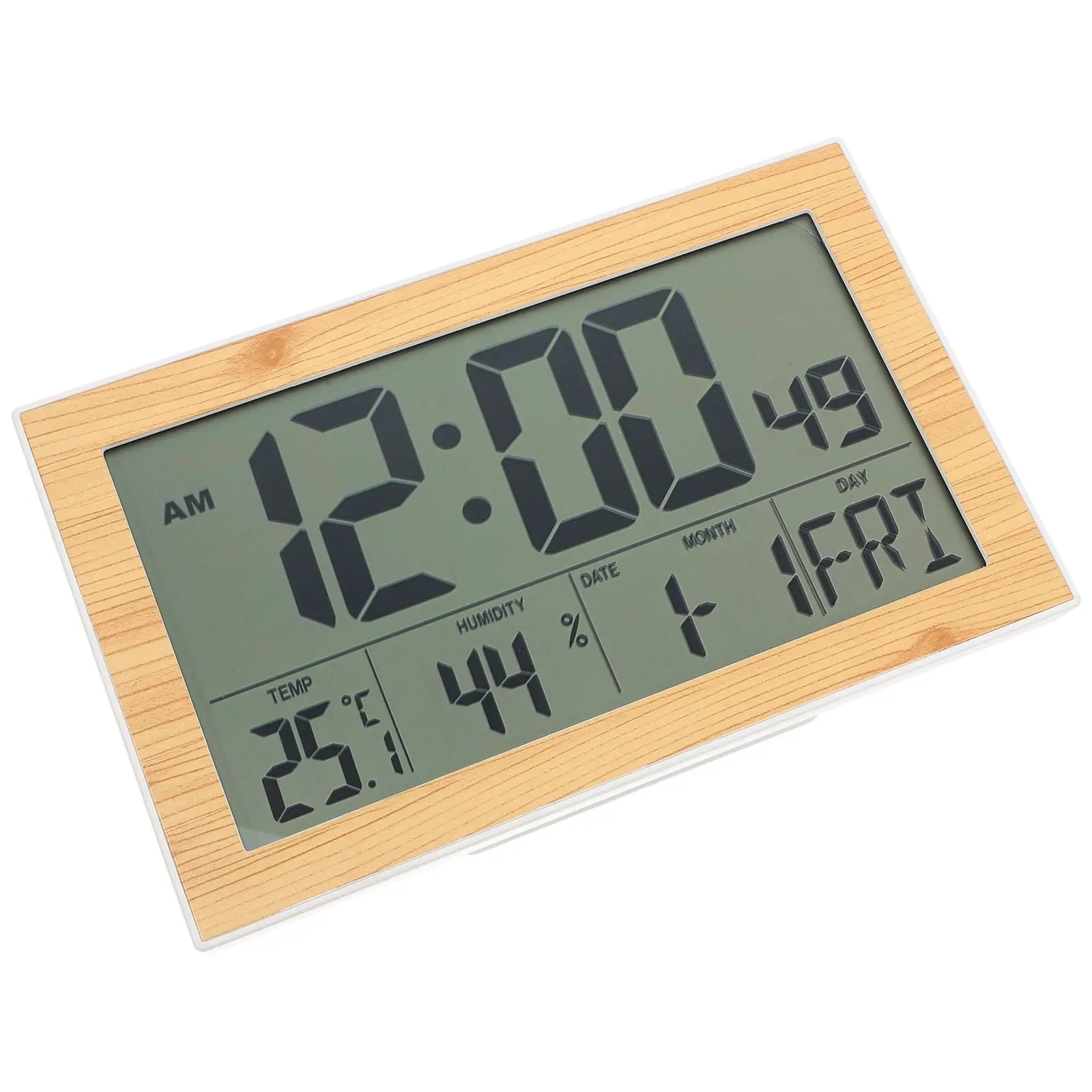 Wood Grain Digital Wall Clock Alarm Electronic Large Screen Temperature and Humidity Abs Desktop Calendar Home Student Use
Wood Grain Digital Wall Clock Alarm Electronic Large Screen Temperature and Humidity Abs Desktop Calendar Home Student Use