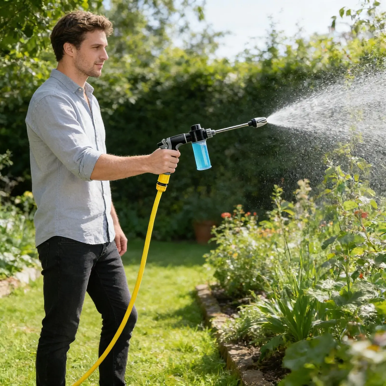 Multi-Pattern Garden Hose Nozzle High Pressure Metal Sprayer Adjustable Watering Sprinkler For Car Washing Lawn Watering Yard
Multi-Pattern Garden Hose Nozzle High Pressure Metal Sprayer Adjustable Watering Sprinkler For Car Washing Lawn Watering Yard