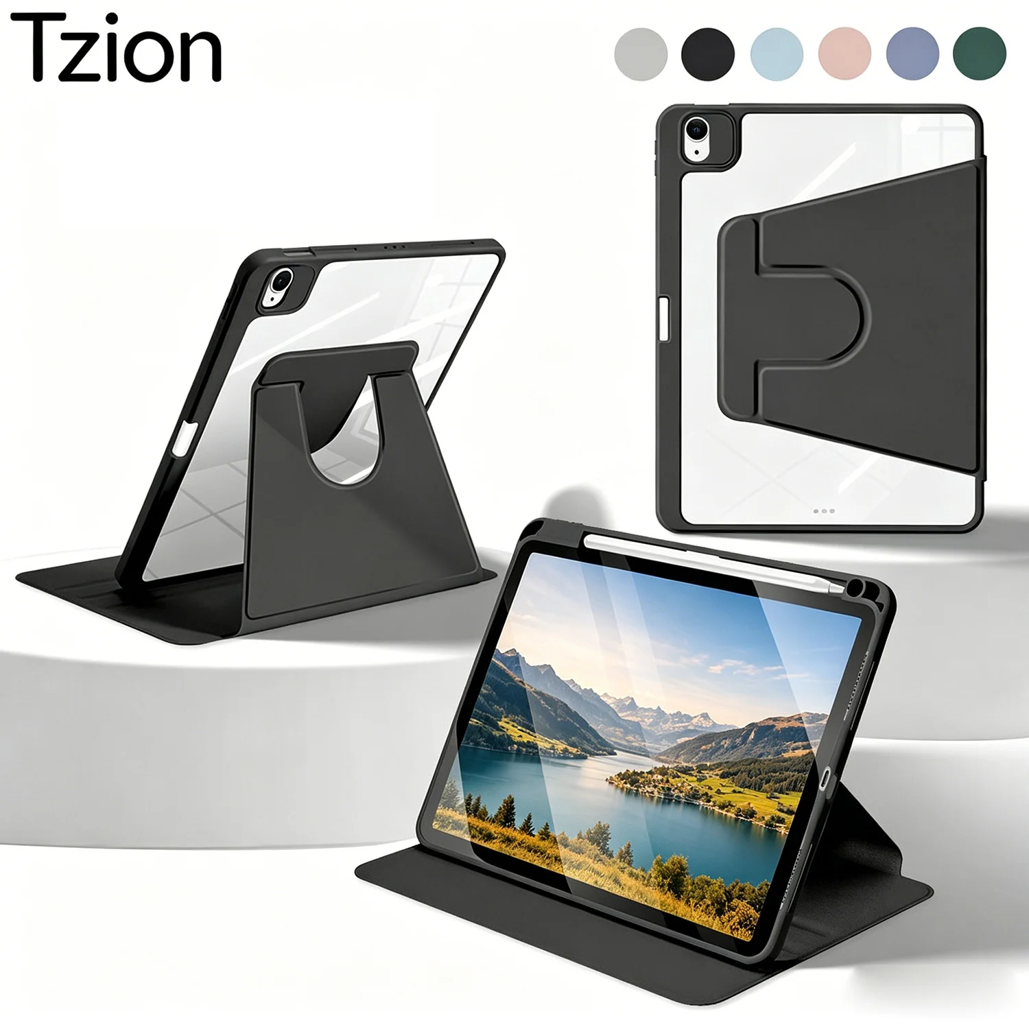 Case for iPad (A16) 11th/10th Generation Pro Air mini 8.3 9.7 10.2 10.5 10.9 11 12.9 13 Pencil Holder, 360 Rotation Stand Cover
Case for iPad (A16) 11th/10th Generation Pro Air mini 8.3 9.7 10.2 10.5 10.9 11 12.9 13 Pencil Holder, 360 Rotation Stand Cover