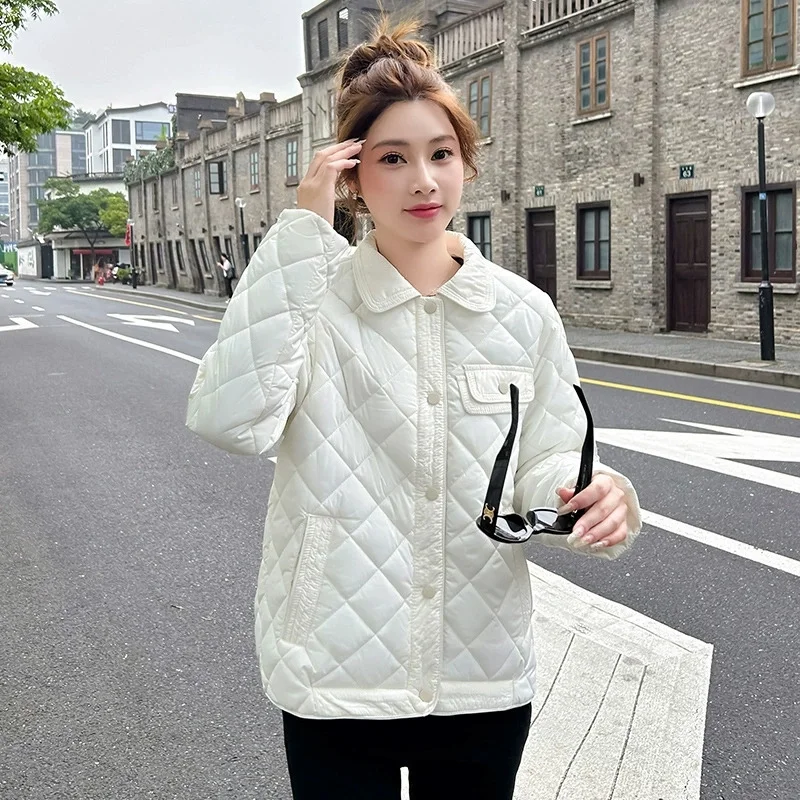 Autumn Winter Coat Women Short Lightweight Down Cotton Jacket Small Fragrance Style Fashion Lapel Cotton Jacket Female Outerwear
Autumn Winter Coat Women Short Lightweight Down Cotton Jacket Small Fragrance Style Fashion Lapel Cotton Jacket Female Outerwear
