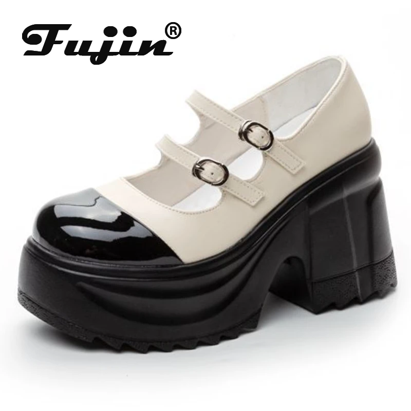 Fujin 10cm Patent Leather Boots Autumn Platform Wedge Boots Casual Spring Pumps Mary Jane Women High Chunky Heels Brand Shoes
Fujin 10cm Patent Leather Boots Autumn Platform Wedge Boots Casual Spring Pumps Mary Jane Women High Chunky Heels Brand Shoes