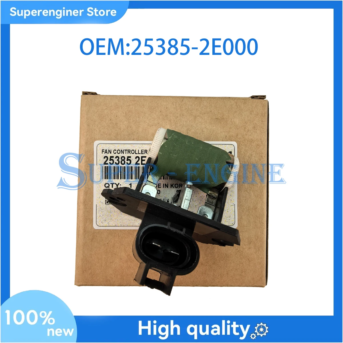 Brand new 25385-2E000 Cooling Fan Resistor Car 253852E000 Fit For 05-14 Genesis Coupe Tucson Sportage 253852E000
Brand new 25385-2E000 Cooling Fan Resistor Car 253852E000 Fit For 05-14 Genesis Coupe Tucson Sportage 253852E000