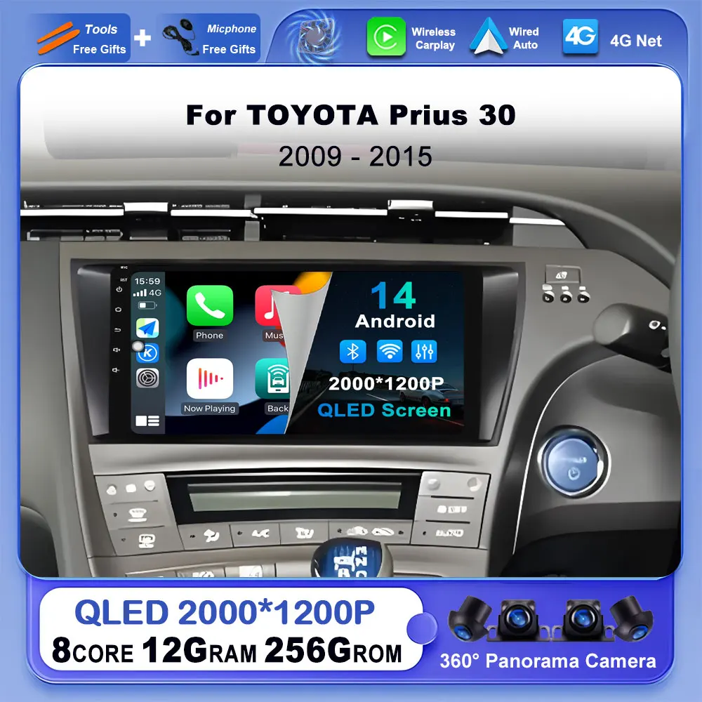 Правый Drvie для TOYOTA Prius 30 2009-2015, автомобильный мультимедийный плеер, беспроводной CarPlay, Android, автонавигация, GPS, 4G, WIFI DSP BT
Правый Drvie для TOYOTA Prius 30 2009-2015, автомобильный мультимедийный плеер, беспроводной CarPlay, Android, автонавигация, GPS, 4G, WIFI DSP BT
