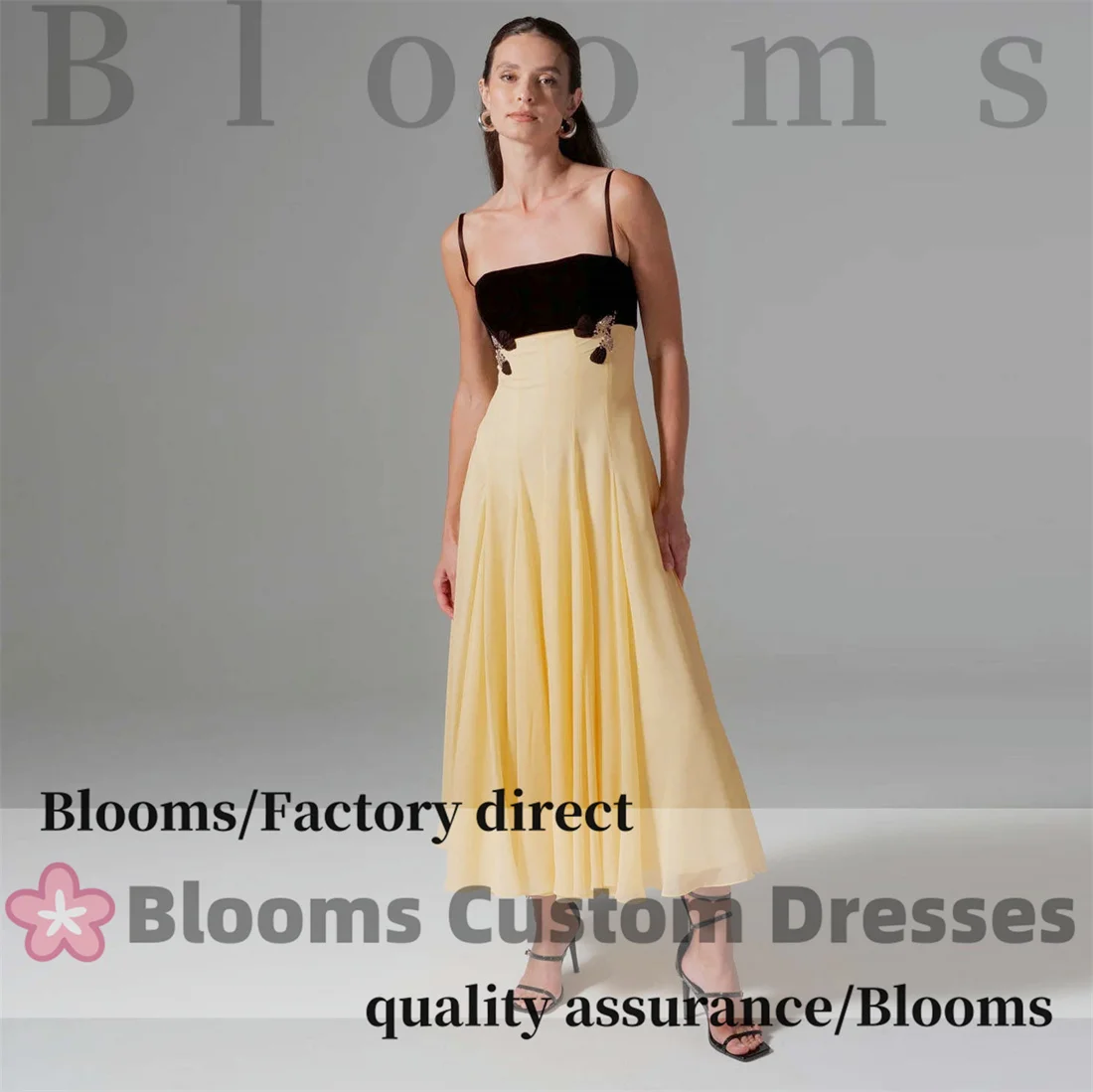 Blooms Customized Spaghetti Strap Floral Beads A-Line Prom Dresses Sleeveless Midi Dress Chiffon Party Gown Evening Dress
Blooms Customized Spaghetti Strap Floral Beads A-Line Prom Dresses Sleeveless Midi Dress Chiffon Party Gown Evening Dress
