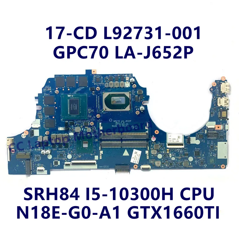 L92731-001 M10793-001 Материнская плата для ноутбука HP 17-CD Материнская плата с процессором I5-10300H/I7-10750H GTX1660TI/RTX2060 LA-J652P 100% тест
L92731-001 M10793-001 Материнская плата для ноутбука HP 17-CD Материнская плата с процессором I5-10300H/I7-10750H GTX1660TI/RTX2060 LA-J652P 100% тест